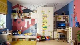 Детская комната Клаксон (Бежевый/корпус Клен) в Крутинке - krutinka.katalogmebeli.com | фото