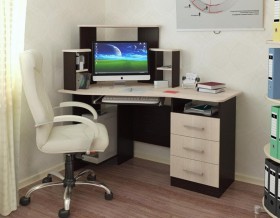 Компьютерный стол Каспер (венге/лоредо) в Крутинке - krutinka.katalogmebeli.com | фото