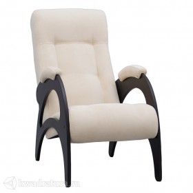 Кресло для отдыха Неаполь Модель 9 без лозы (Венге-эмаль/Ткань Ваниль Verona Vanilla) в Крутинке - krutinka.katalogmebeli.com | фото