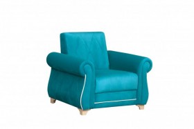 Кресло для отдыха "Порто" (велюр киви бирюза / микровельвет крем) в Крутинке - krutinka.katalogmebeli.com | фото