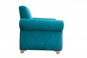 Кресло для отдыха "Порто" (велюр киви бирюза / микровельвет крем) в Крутинке - krutinka.katalogmebeli.com | фото 6
