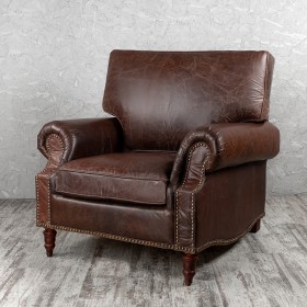 Кресло кожаное Лофт Аристократ (ширина 1100 мм) в Крутинке - krutinka.katalogmebeli.com | фото