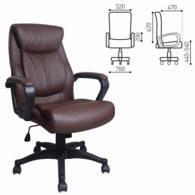 Кресло офисное BRABIX Enter EX-511 (коричневый) в Крутинке - krutinka.katalogmebeli.com | фото 1