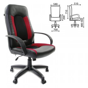 Кресло офисное BRABIX Strike EX-525 (черно-красный) в Крутинке - krutinka.katalogmebeli.com | фото