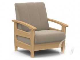 Кресло для отдыха Омега (бук лак/CATANIA LATTE) в Крутинке - krutinka.katalogmebeli.com | фото