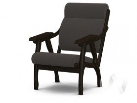 Кресло Вега-10 (венге лак/ULTRA GRAFIT) в Крутинке - krutinka.katalogmebeli.com | фото 1