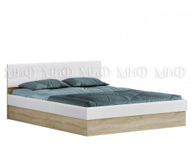 Кровать 1,6 спальня Фортуна (Дуб сонома/белый глянец) в Крутинке - krutinka.katalogmebeli.com | фото 1