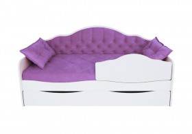 Кровать 180 серии Иллюзия Лайт 1 ящик 32 Фиолетовый (подушки) в Крутинке - krutinka.katalogmebeli.com | фото