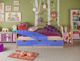 Кровать детская 1,8м Дельфин (Синий металлик) в Крутинке - krutinka.katalogmebeli.com | фото
