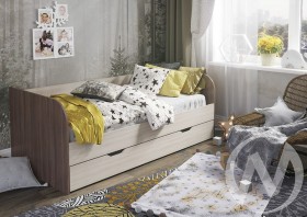 Кровать детская Балли 2-х уровневая (шимо темный/шимо светлый) в Крутинке - krutinka.katalogmebeli.com | фото