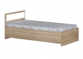 Кровать одинарная 900-2 без матраса (прямые спинки) Дуб Сонома в Крутинке - krutinka.katalogmebeli.com | фото