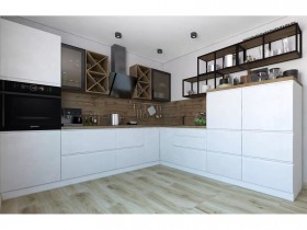Модульная кухня Бронкс 1,8 м (Кварц) в Крутинке - krutinka.katalogmebeli.com | фото 5