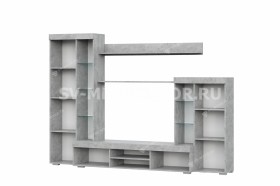 Мебель для гостиной МГС 5 Цемент светлый / Белый в Крутинке - krutinka.katalogmebeli.com | фото 4