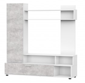Мебель для гостиной "МГС 9" Белый / Цемент светлый в Крутинке - krutinka.katalogmebeli.com | фото