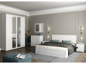Модульная спальня Барселона (Белый/Белый глянец) в Крутинке - krutinka.katalogmebeli.com | фото