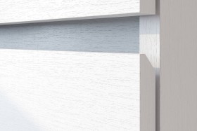 Модульная система "Токио" Тумба прикроватная Белый текстурный / Белый текстурный в Крутинке - krutinka.katalogmebeli.com | фото 4