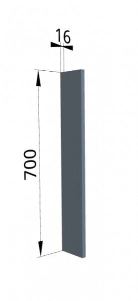 Панель торцевая ПТ 400 Квадро (для шкафа торцевого верхнего) Лунный свет в Крутинке - krutinka.katalogmebeli.com | фото