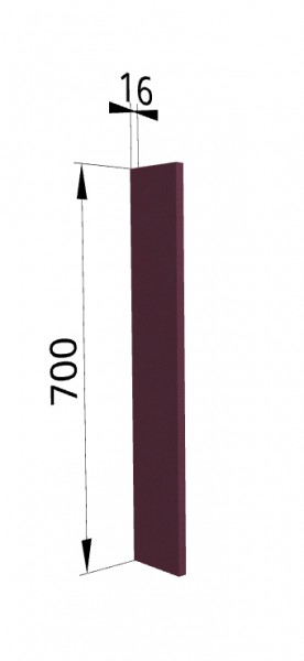 Панель торцевая ПТ 400 Квадро (для шкафа торцевого верхнего) Виноград в Крутинке - krutinka.katalogmebeli.com | фото
