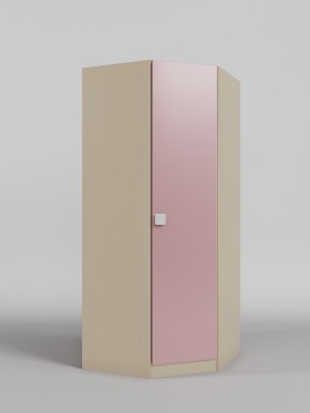 Шкаф угловой (угловая секция) Грэйси (Розовый/корпус Клен) в Крутинке - krutinka.katalogmebeli.com | фото