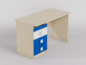Стол (прямая столешница) Скай люкс (Синий/Белый/корпус Клен) в Крутинке - krutinka.katalogmebeli.com | фото